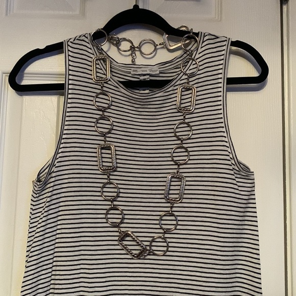 Zara Hi-Low White with Black Dress Size S - Picture 2 of 8